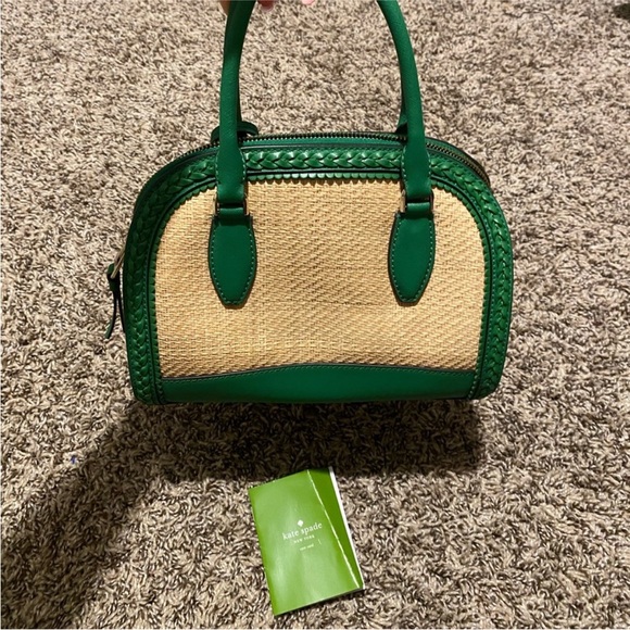 Kate Spade Green and Tan Purse - Picture 4 of 5